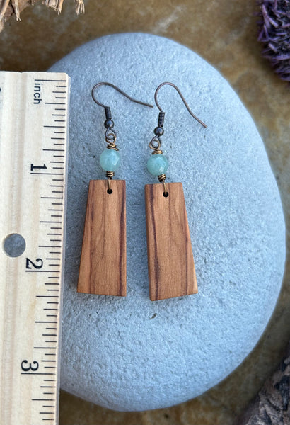 Olive Wood Earrings No. 3