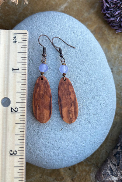 Olive Wood Earrings No. 8