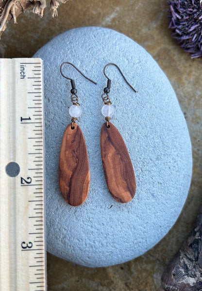 Olive Wood Earrings No. 11