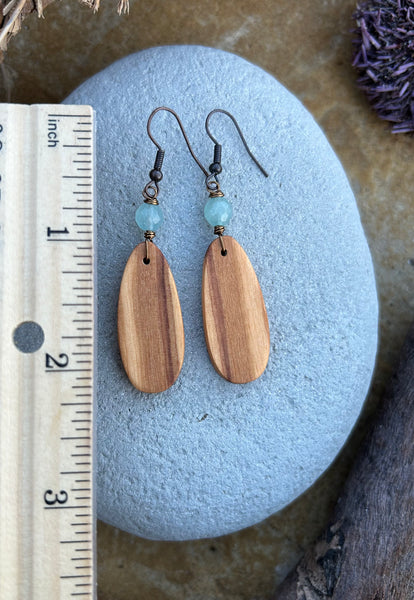 Olive Wood Earrings No. 12