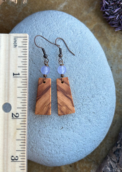 Olive Wood Earrings No. 4