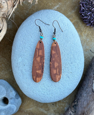 Olive Wood Earrings No. 15