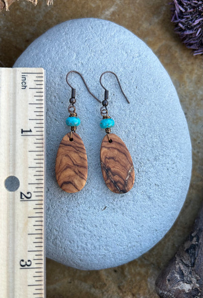 Olive Wood Earrings No. 7