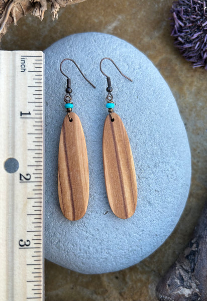 Olive Wood Earrings No. 9