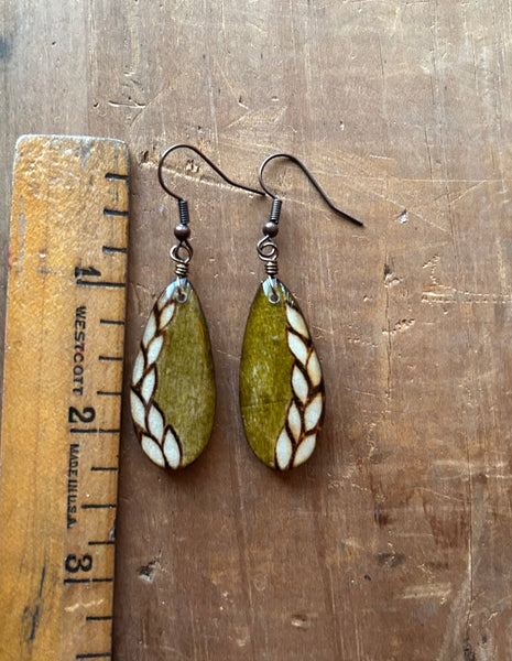 Goddess Earrings Moss